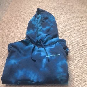 A tie-dye Champion Hoodie